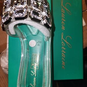 Lauren Lorraine Crystal Embellished Silver Heels